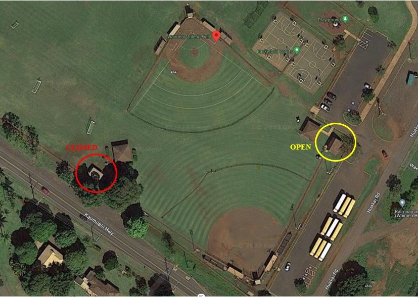 Waimea Athletic Field restrooms closed from Nov. 15 to Dec. 15 - Kauai ...