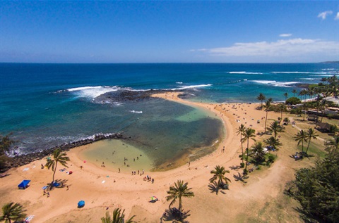 Poipu Beach Aerial 